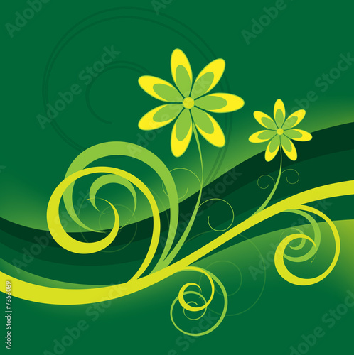 green abstract wallpaper. Green Abstract Flower