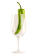 New Mexican Green Chile in Wine Glass New Mexican Green Chile in Wine Glass
