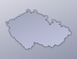 Czech Republic map filled with metallic gradient