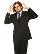 Stress Man In Business Suit