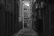 Looking down a long dark back alley Looking down a long dark back alley