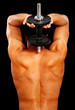 man doing free weights