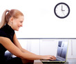 Photo: business woman on a laptop business woman on a laptop