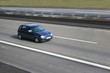 Foto: Car in motion on a german highway Car in motion on a german highway