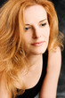 sexy redhead woman romantic portrait