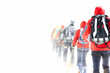 Group touring skiers Group touring skiers