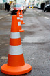 Orange safety cones Orange safety cones