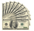 100 USD banknotes, isolated 100 USD banknotes, isolated