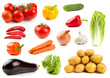 Vegetables isolated on white