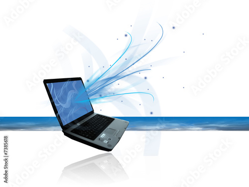 Laptop abstract