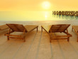 Illustration: Tramonto in spiaggia Tramonto in spiaggia