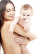 clean baby in mother hands #4