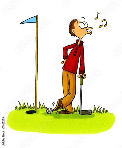 Illustration: Golfer schummelt - Golf Comics Serie Bild 5 Golfer schummelt - Golf Comics Serie Bild 5