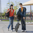 Teen couple at park