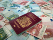 passport with european money