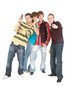 friends looking for something ahead and shoot it to mobile phone friends looking for something ahead and shoot it to mobile phone