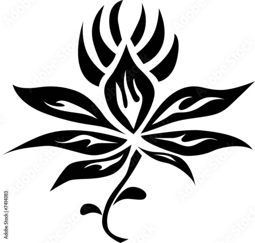 Tribal Flower Tattoo on Tribal Flower Tattoo    Zen Studio  7414083   Ver Portfolio