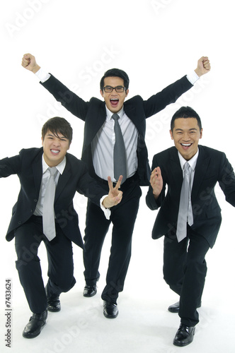 Photo: Portrait of happy business people standingon Portrait of happy business people standingon