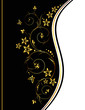 Background  with flowers and butterflies.  Elegant.  