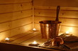 Interior of a Finnish sauna Interior of a Finnish sauna