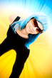 girl with blue hair