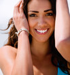 Portrait of a beautiful young lady smiling