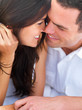 Smiling young couple in love