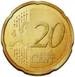 pièce de vingt cents d'euro