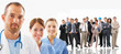 Full body isolated portrait of young business man