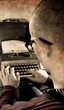Retro style portrait of an author or reporter