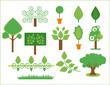 set trees and vegetation
