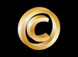 Copyright symbol (gold)