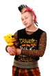The punk and its favourite toy The punk and its favourite toy