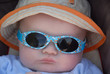 cute baby wearing sunglasses