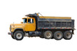 Yellow Dump Truck isolated on white Yellow Dump Truck isolated on white