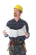 construction worker wonderfully looking up