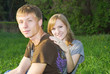 Photo: Pretty young couple outdoors Pretty young couple outdoors