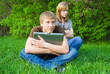 Photo: Young couple with laptop Young couple with laptop