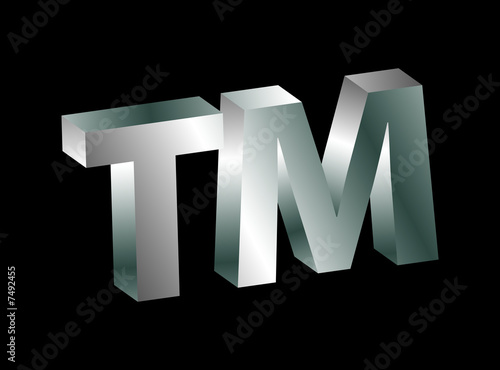 Illustration: Trademark symbol in silver Trademark symbol in silver