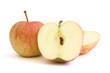 Apples photographed on a white background