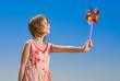 Girl with pinwheel
