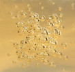 Clean yellow bubblys from champagne