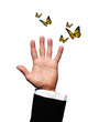 Hand with butterflies
