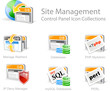 site management - control panel icon set
