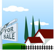 house with for sale board