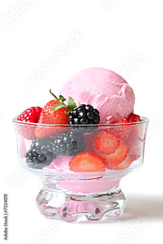Strawberry icecream or frozen yogurt