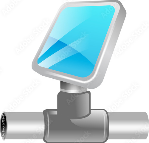 Computer Monitor Cord on Computer Monitor Connected To A Network Conduit Or Cable Fredy