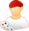 painter with his palette