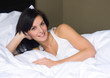 Portrait of beautiful woman in bed Portrait of beautiful woman in bed