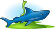Blue Shark illustration in Action